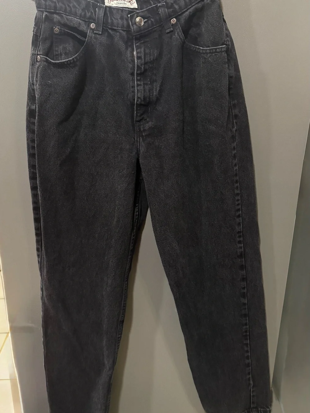 Vintage St.John’s Bay Relaxed Fit Size10 Black High Rise Tapered Leg 100% Cotton - Picture 2 of 6